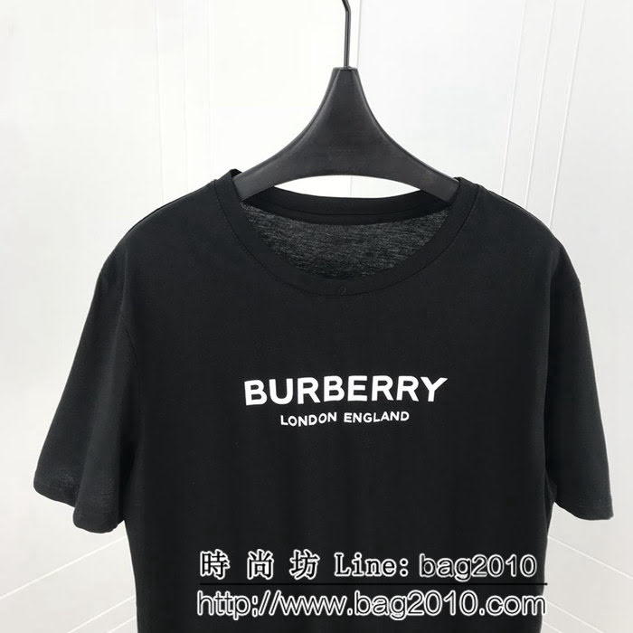 BURBERRY巴寶莉 19早春新款 字母熊圖案 數碼直噴工藝 黑色短袖 男女同款 ydi2483